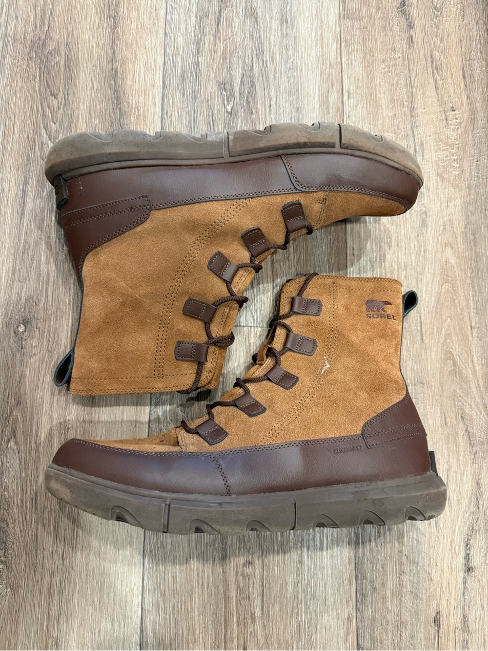Sorel Men's Two-Tone Brown Suede Lace-Up Boots